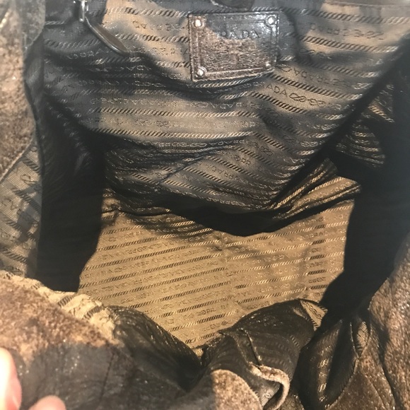 Prada Brown Cuervo Lux BR3798 Distressed Handbag - Picture 7 of 7